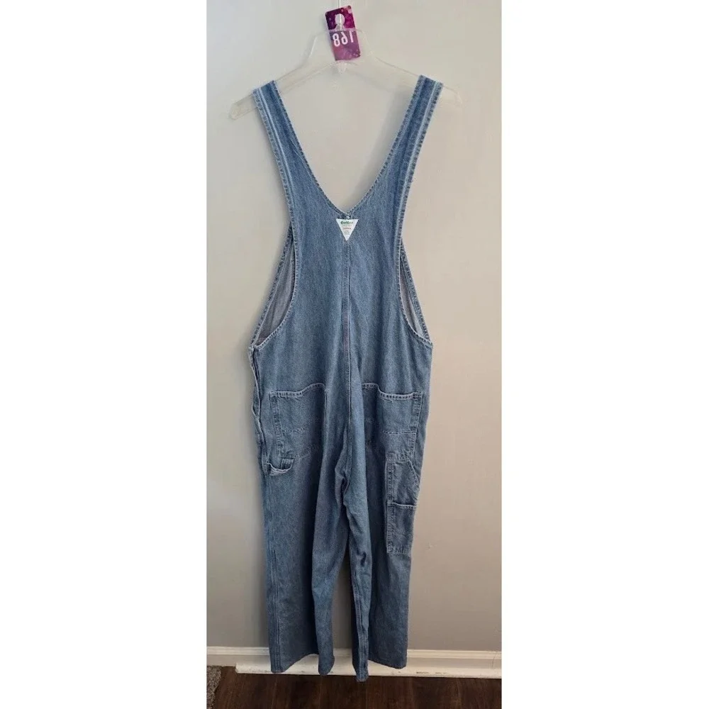 Vintage OshKosh Mens Denim Overalls 100% Cotton Light Wash Jean Workwear 42x30